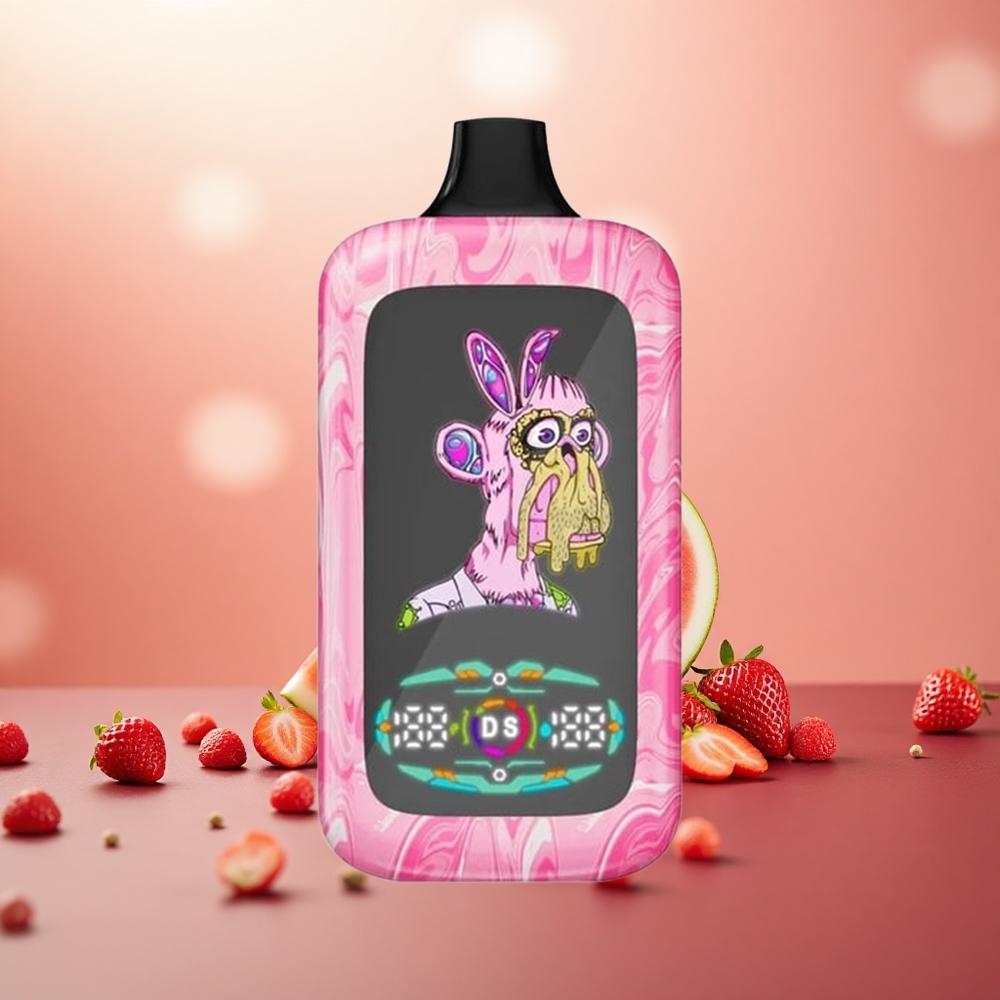 Strawberi Tembikai Fumot Digital Monkey 40000 Puff Dual Mesh Coil