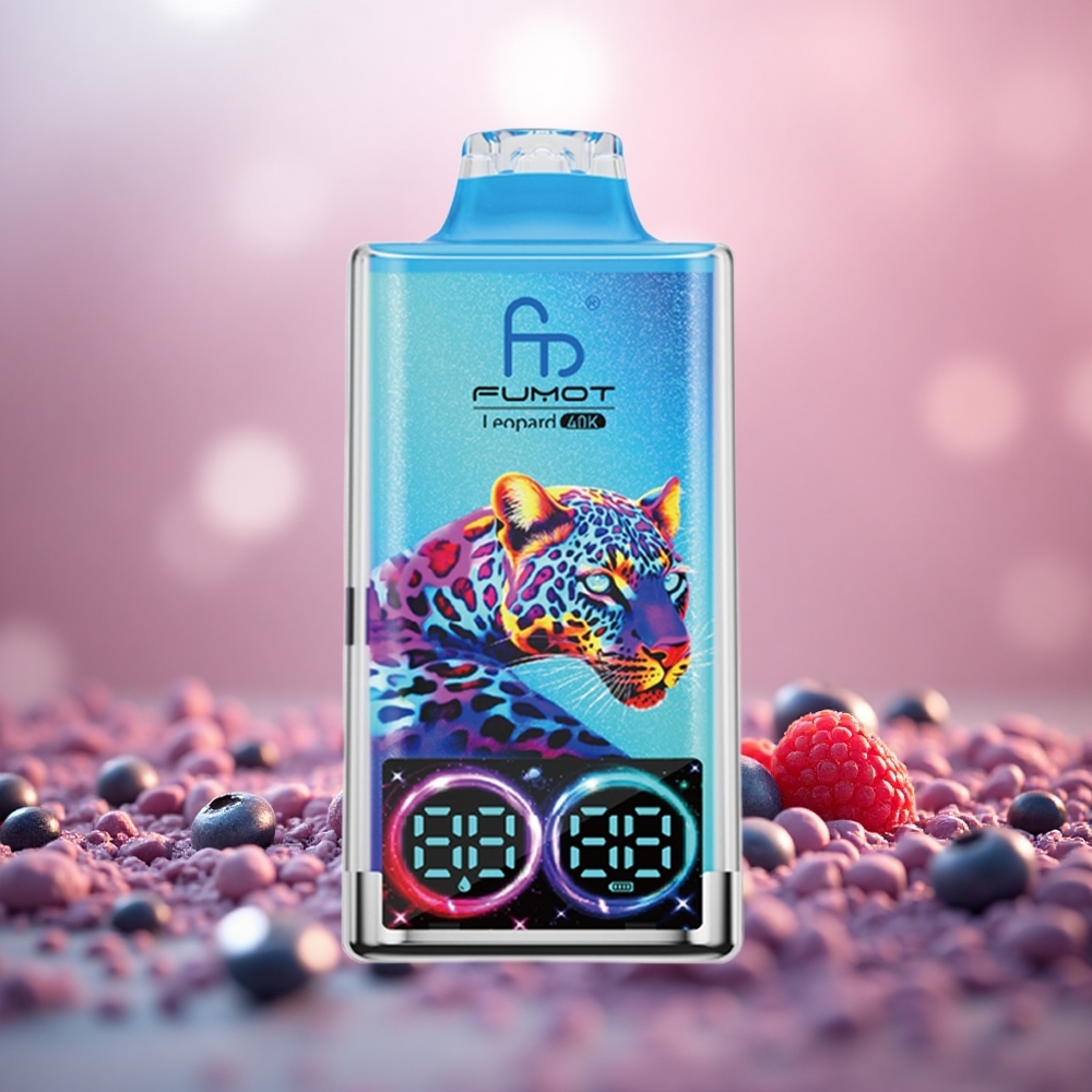 Beri Biru Raspberi Fumot Leopard 40K Puff Dual Mesh Type-C