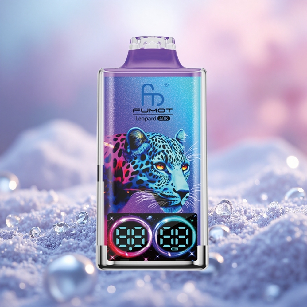 Biru Beri Ais Fumot Leopard 40K Puffs 5% Nikotin Dual Mesh