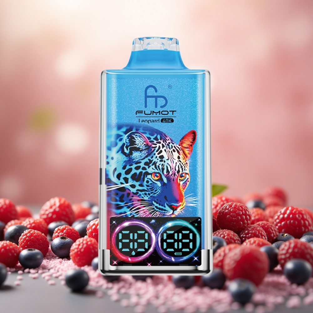 Fumot Leopard 40K Puffs Disposable Vape Beri Campuran Dual Mesh 5% Nicotine