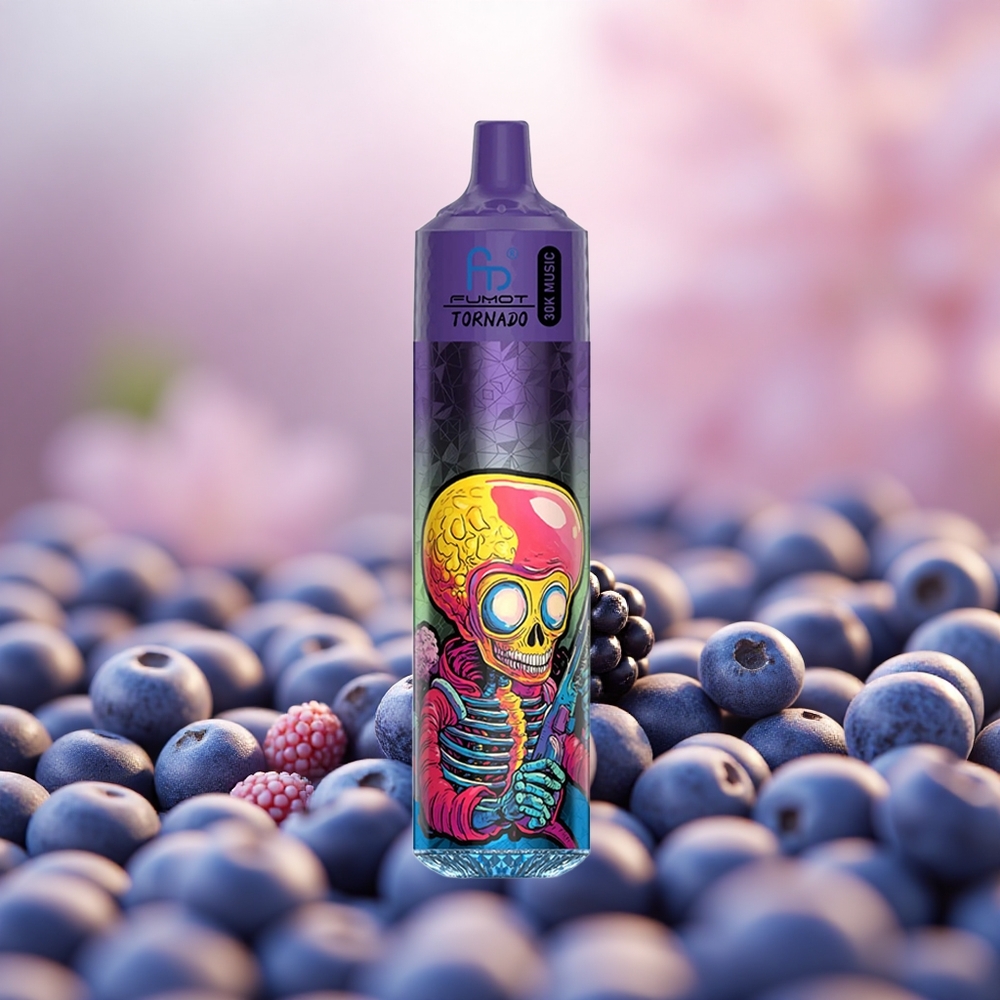 Biru Hitam Fumot Randm Tornado 30000 Puff 30mL LED