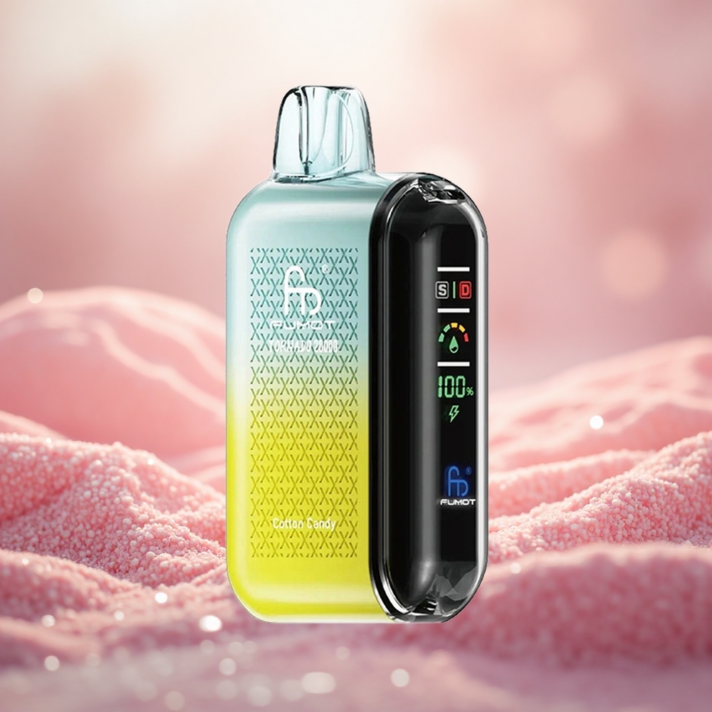 Fumot Tornado 20000 Puff Kapas Gula-gula Dual Mesh Coil