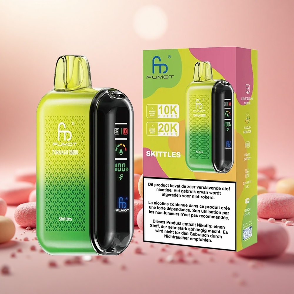 Fumot Tornado 20000 Puff Skittles Dual Mesh Coil