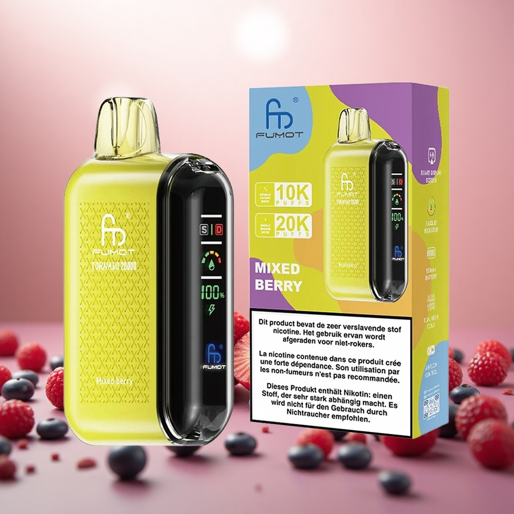 Fumot Tornado Campuran Beri 20000 Puff Mod Enjin Tunggal