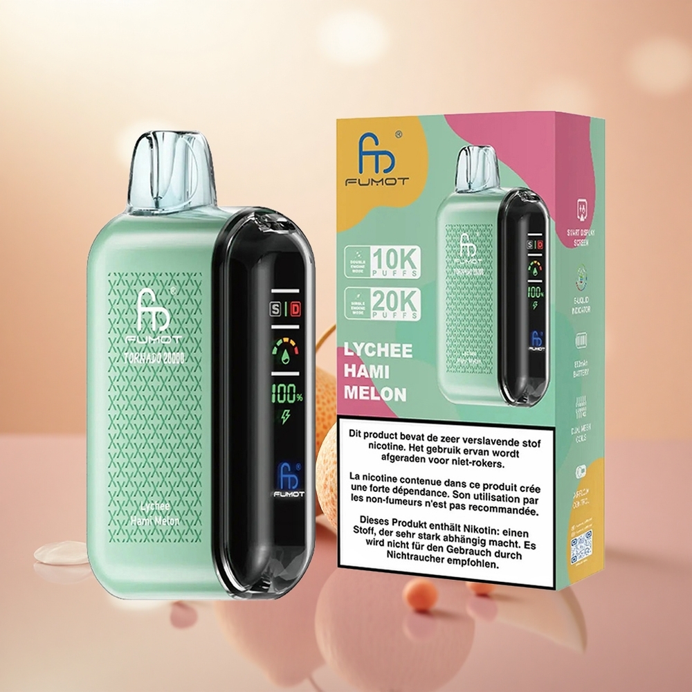 Fumot Tornado Lychee Hami Melon 20000 Puffs Dual Mesh Coil