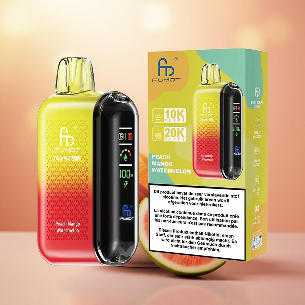 Pisang Mangga Tembikai Fumot Tornado 20000 Puff Dual Mesh Coil