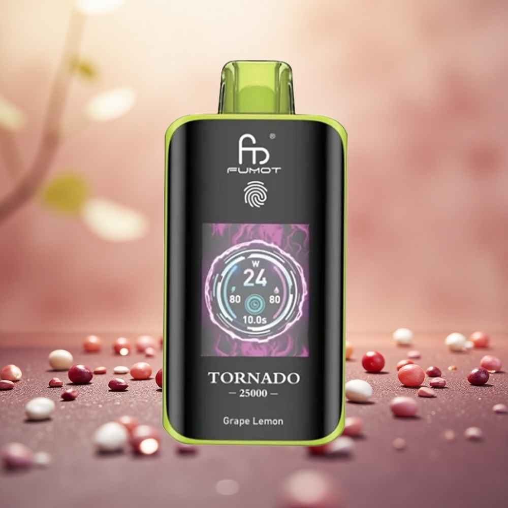 Anggur Lemon Fumot Tornado 25000 Hisap Bateri 700mAh Boleh Dicas