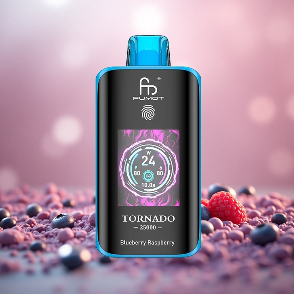 Biru Raspberry Fumot Tornado 25000 Puffs 20ml E-Cecair