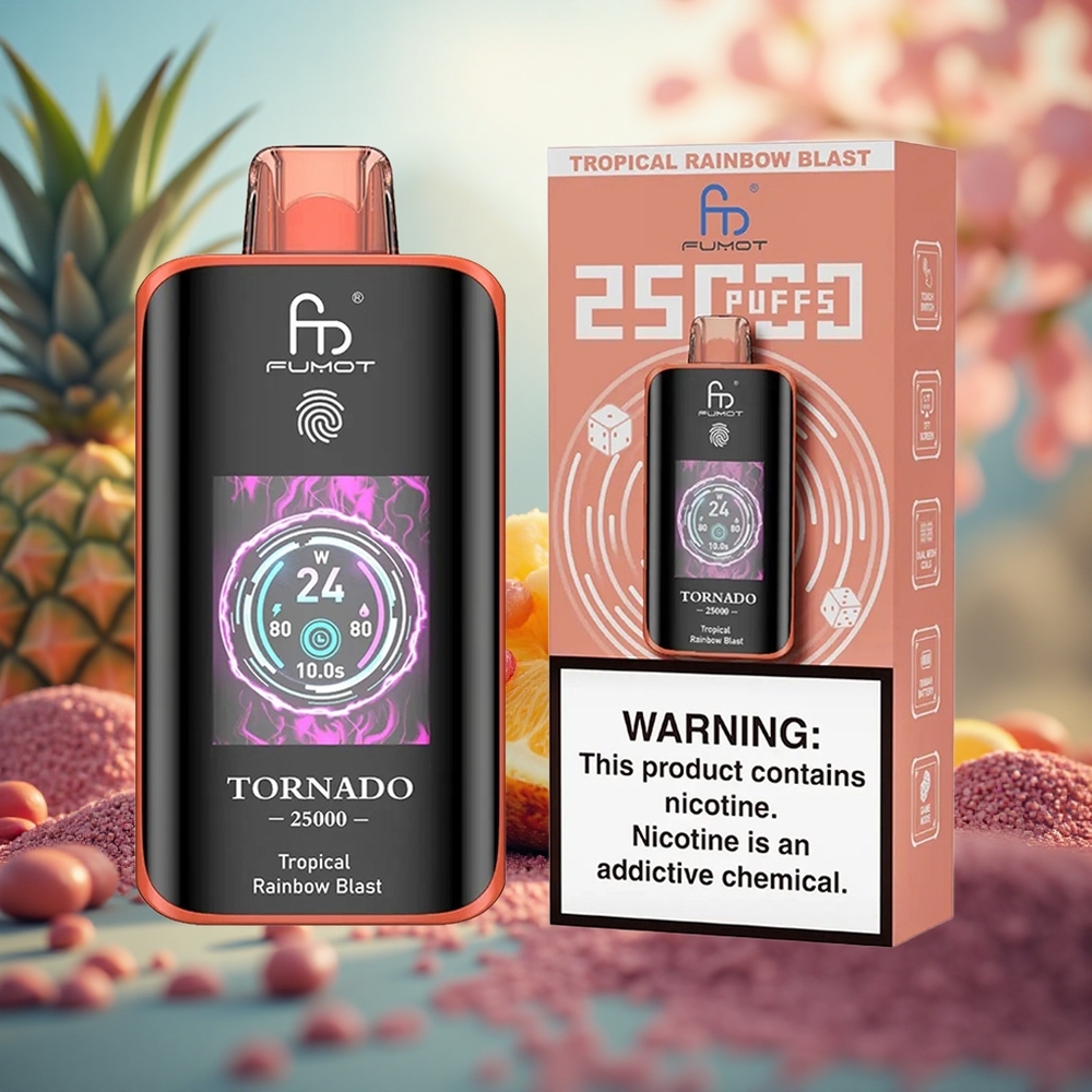 Pelangi Tropika Fumot Tornado 25000 Hisap 20ml Cecair E-rokok Pra-Isi