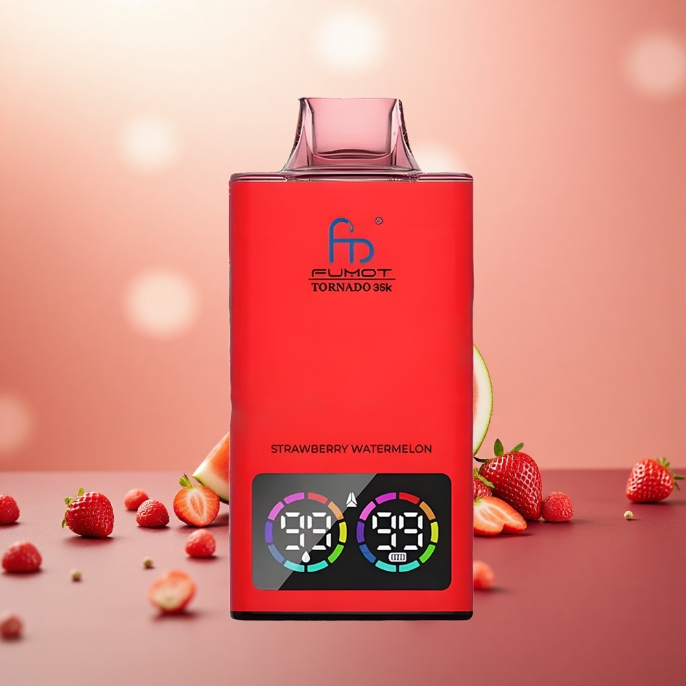 Strawberi Tembikai Fumot Tornado 35000 Puff Penunjuk Cecair E