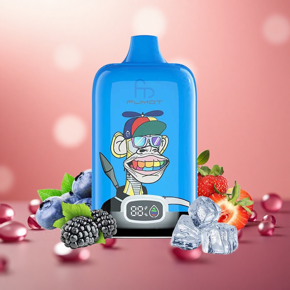 Strawberi Anggur Fumot Tornado Digital Box 12000 Puff MTL Mesh Coil