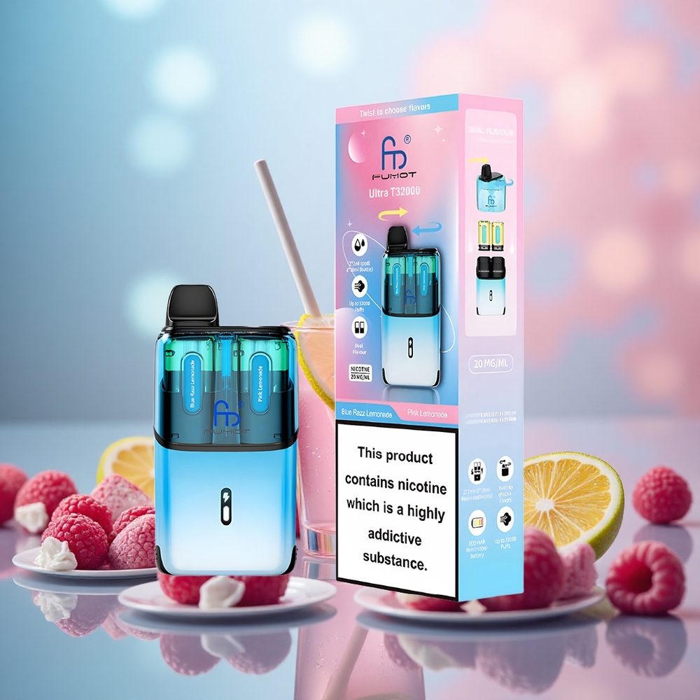 Biru Razz Limau Merah Jambu + Fumot Ultra T32000 32000 Puff