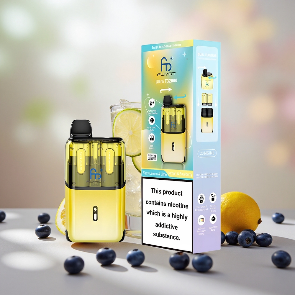 Lemon & Blueberry Fumot Ultra T32000 32000 Puffs Limau Berkilat & Lemon & Blueberry