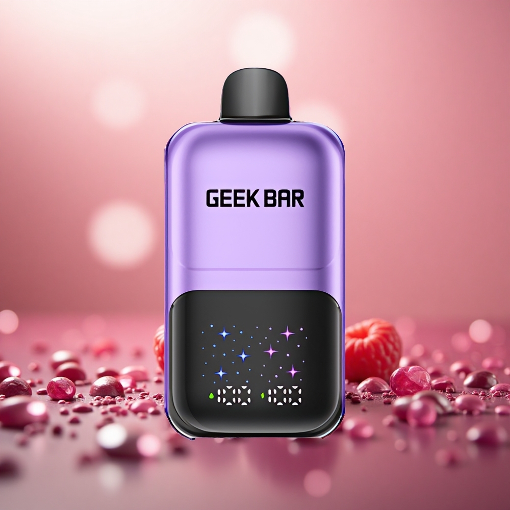 Anggur & Raspberry GEEK BAR 2GO Siri Dua 50000 Puff Skrin Besar Interaktif