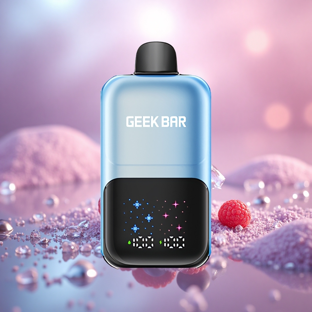 Blueberry Raspberry Ais GEEK BAR 2GO Two Series 50000 Puff Skrin Besar Interaktif