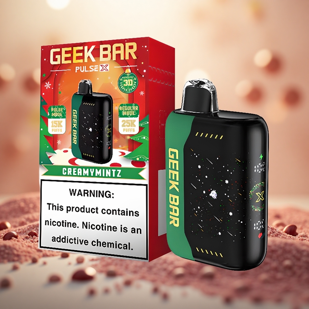 Strawberry Watermelon Ice GEEK BAR Pulse X 25000 Puff Gegelung Dwi Mesh Edisi Krismas