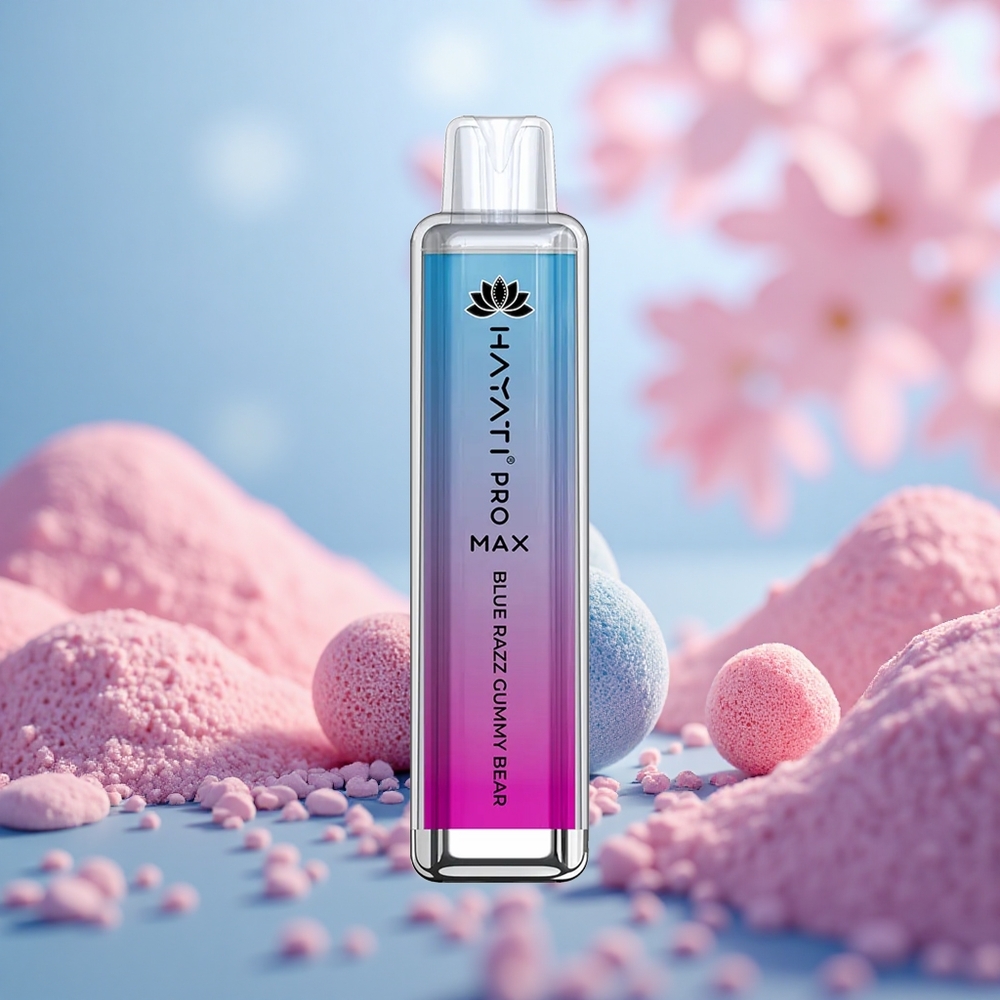 Beruang Bergetah Razz Biru Hayati Pro Max 4000 Puffs Bateri Boleh Dicas Semula