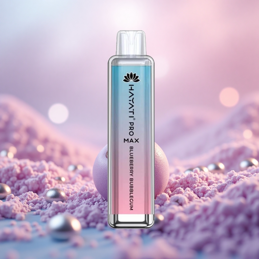 Bubblegum Bluberi Hayati Pro Max 4000 Puffs Perisa Ganda 2% Nikotin Bateri Boleh Dicas Semula LED