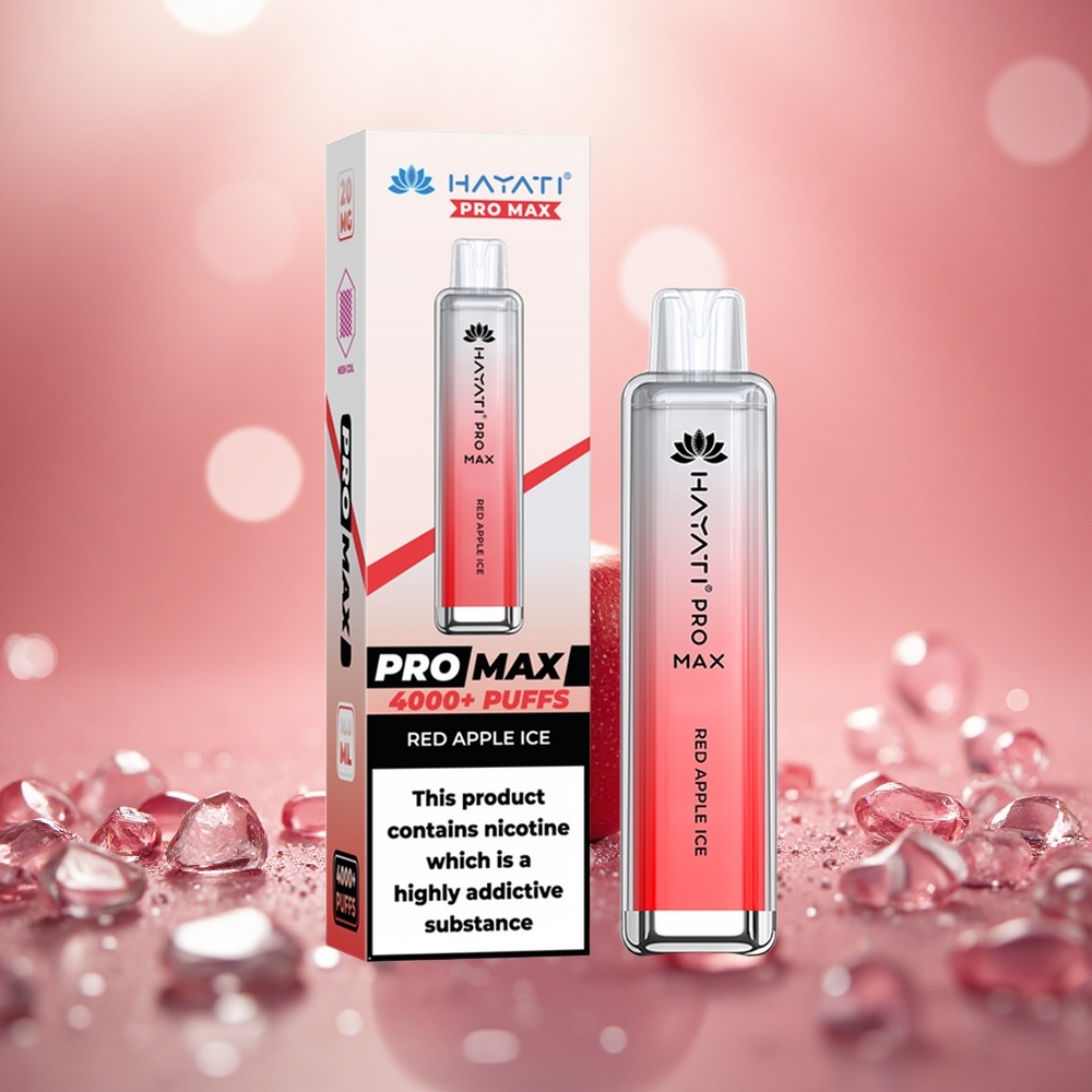Epal Merah Ais Hayati Pro Max 4000 Puff Gegelung Dwi 1.1 Ohm Mesh