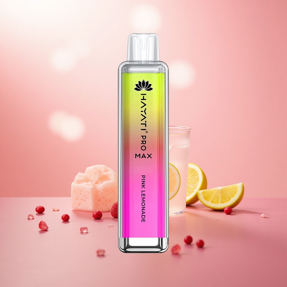 Limon Merah Jambu Hayati Pro Max 4000 Puffs LED Cahaya Bawah Vape