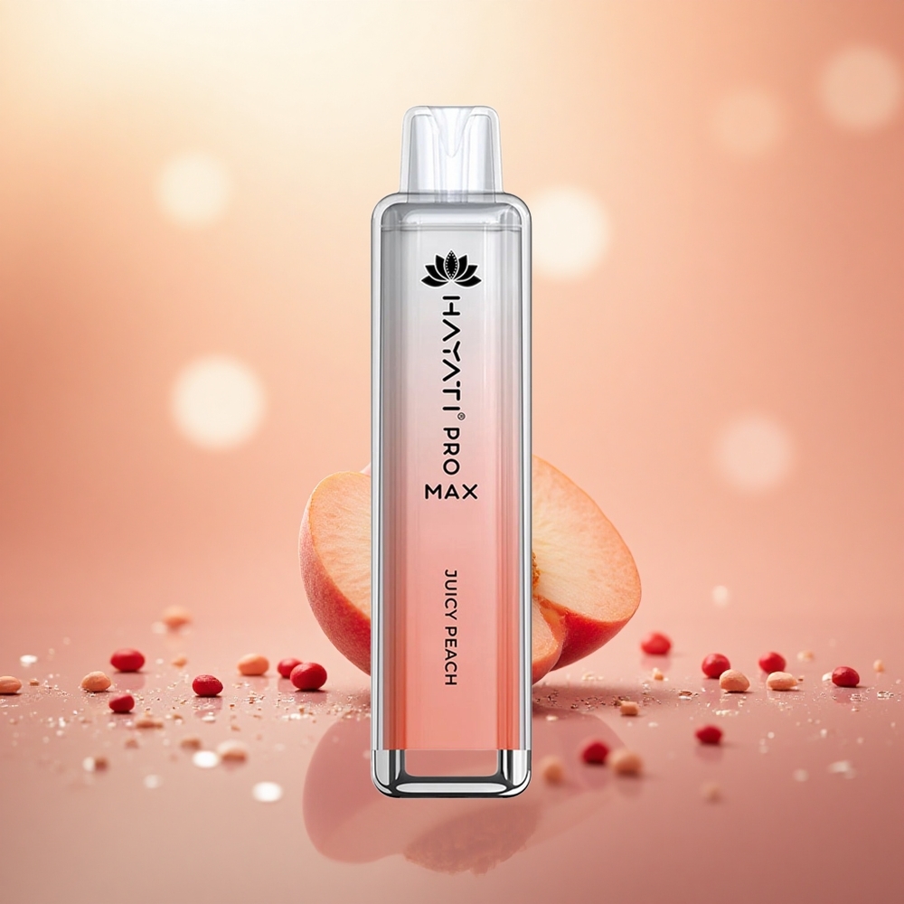 Peach Berair Hayati Pro Max 4000 Puff Bateri Boleh Dicas Semula