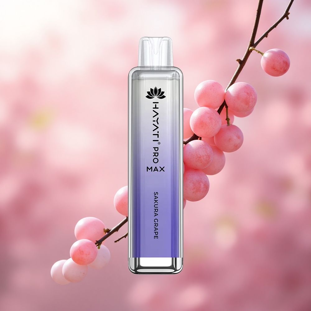 Sakura Anggur Hayati Pro Max 4000 Puff Vape LED Kembar 1.1 Ohm Mesh Coil