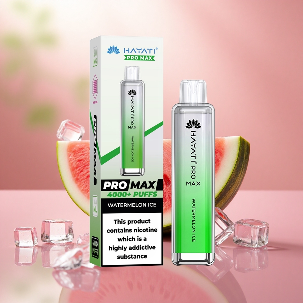 Tembikai Ais Hayati Pro Max 4000 Puff Gegelung Dwi 1.1 Ohm Mesh