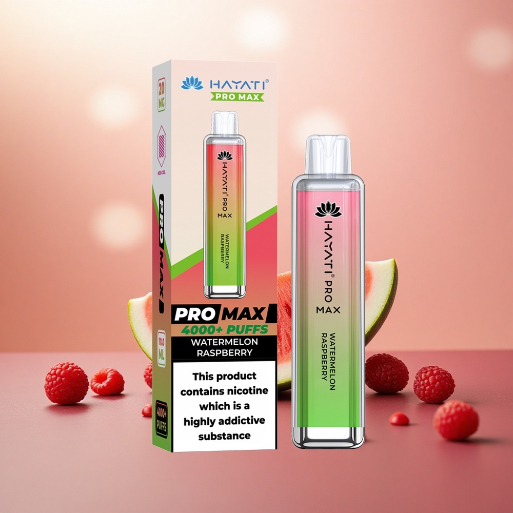 Tembikai Rasberi Hayati Pro Max 4000 Puff LED