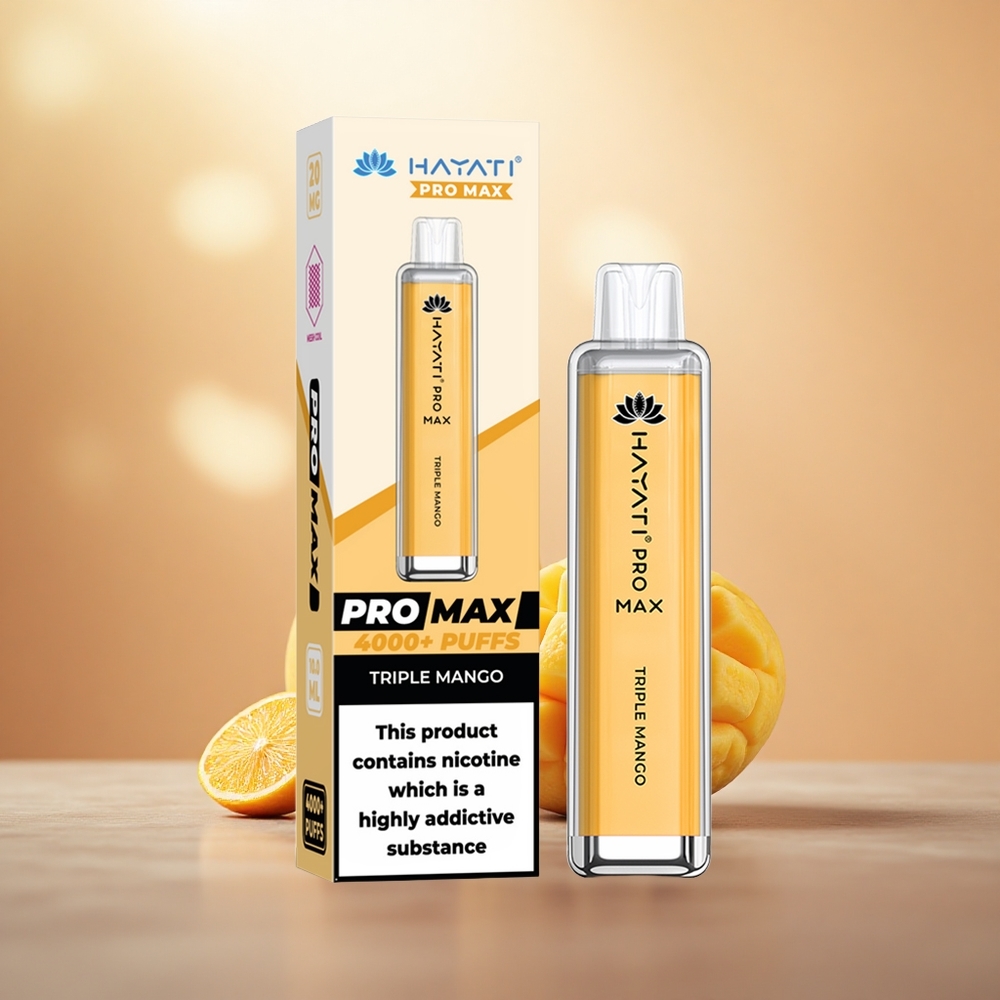 Tiga Mangga Hayati Pro Max 4000 Hisap LED Kristal Bateri Boleh Dicas Semula