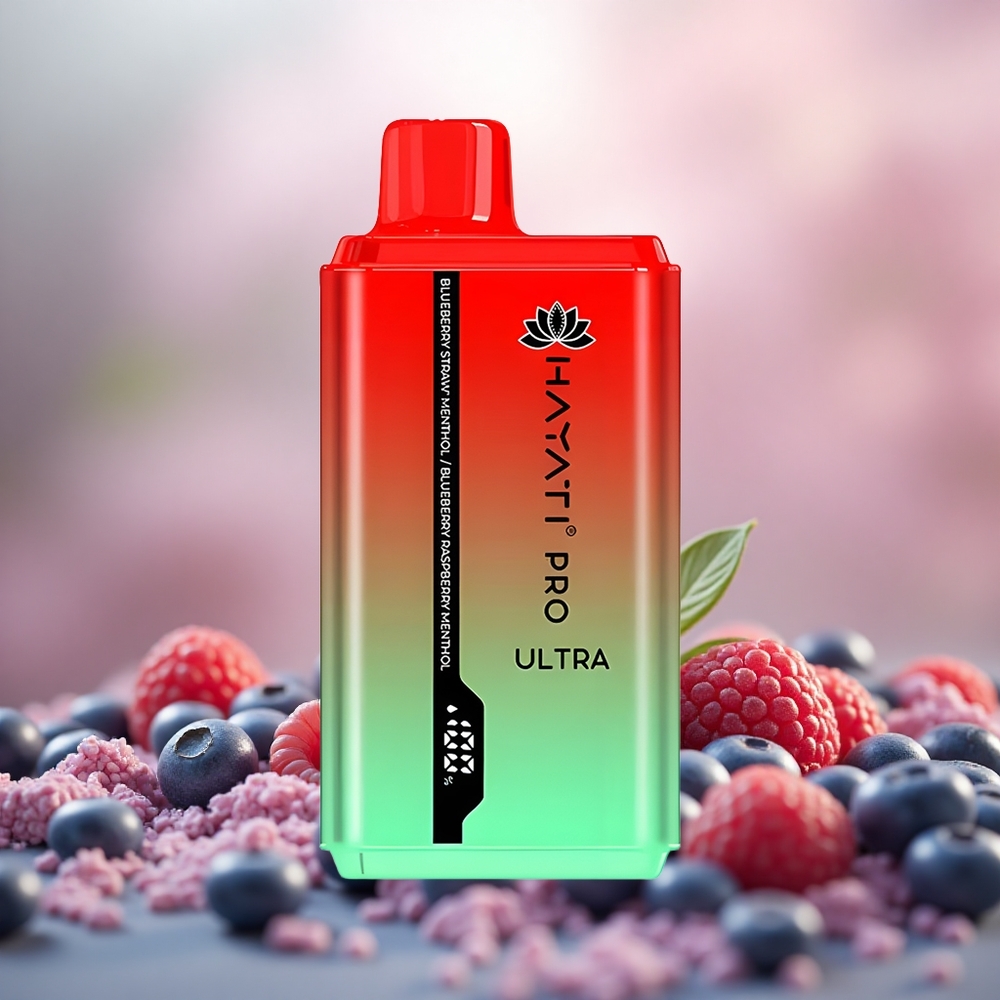Beri Biru Strawberi Menthol Hayati Pro Ultra 15000 Puff