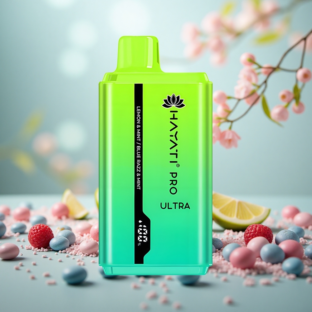 Lemon & Mint Blue Razz & Mint Hayati Pro Ultra 15000 Puff