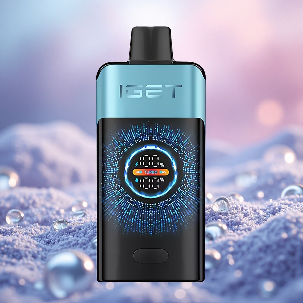 Beri Biru Ais IGET ONE 12000 Puff Skrin Warna Melengkung Besar