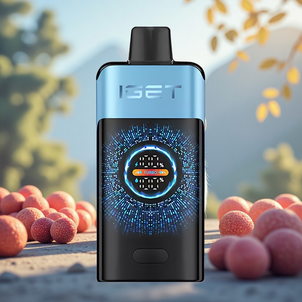 Biru Raksasa IGET ONE 12000 Puff Skrin Warna Lengkung Besar