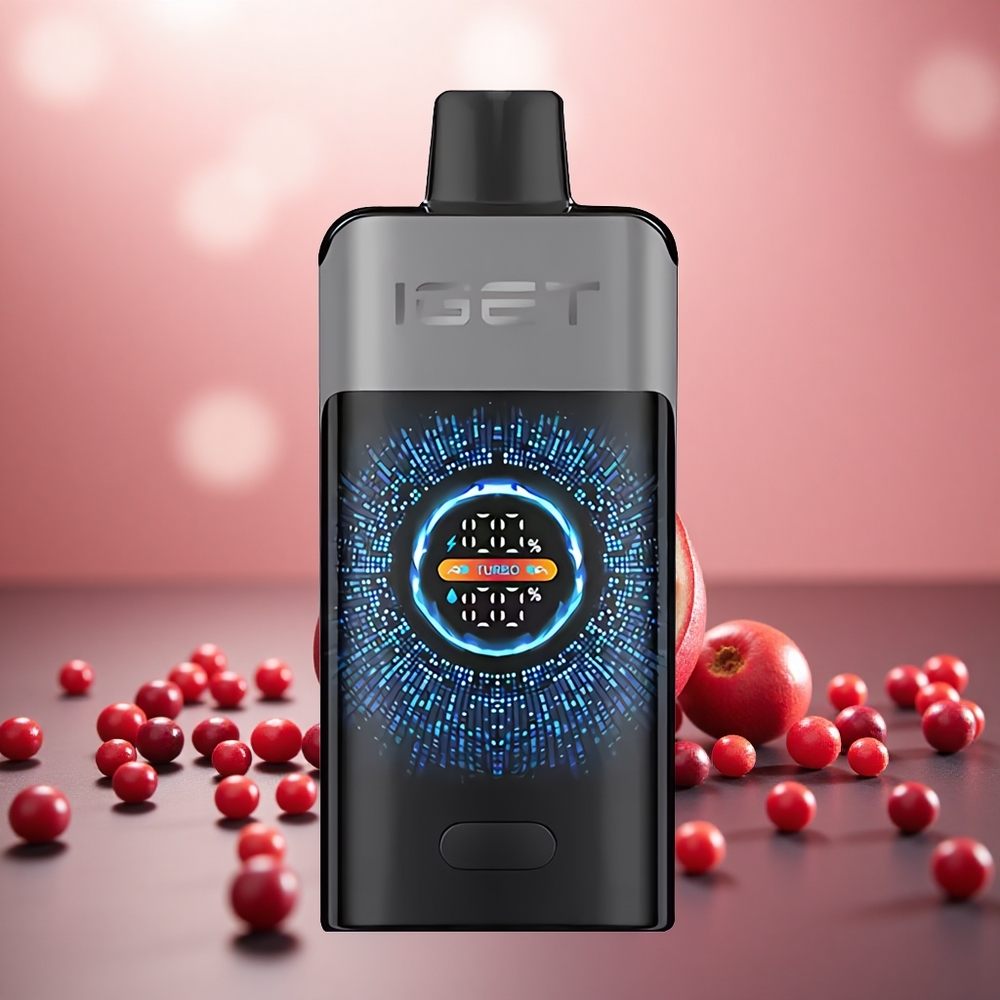 Blackberry Ceri Delima IGET ONE 12000 Puffs Skrin Warna Besar Melengkung