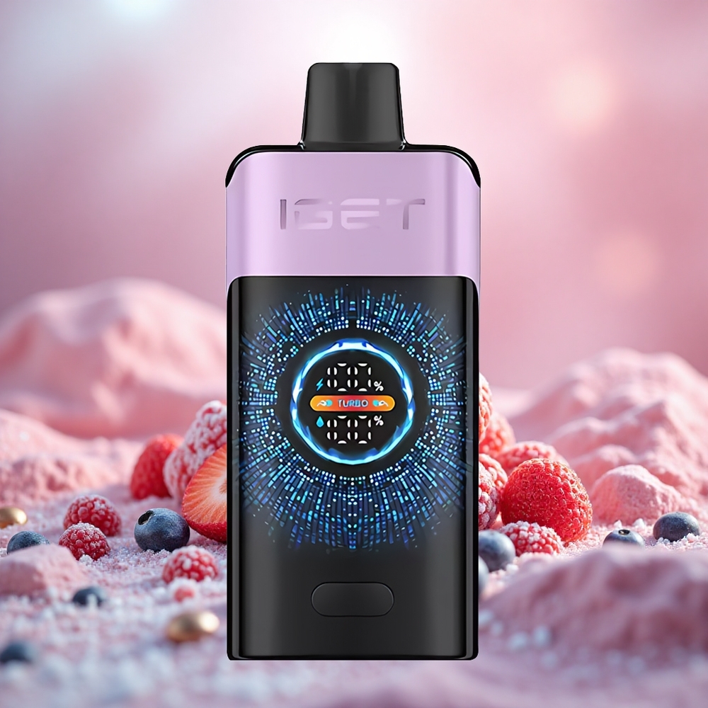 Campuran Beri Ais IGET ONE 12000 Puff Skrin Warna Melengkung Besar