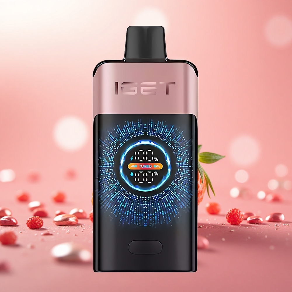 Chupa Chups Strawberry IGET ONE 12000 Puffs Skrin Warna Lengkung Besar