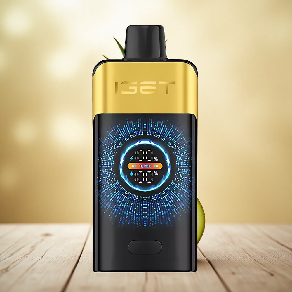 Kiwi Nanas IGET ONE 12000 Puffs Skrin Warna Melengkung Besar