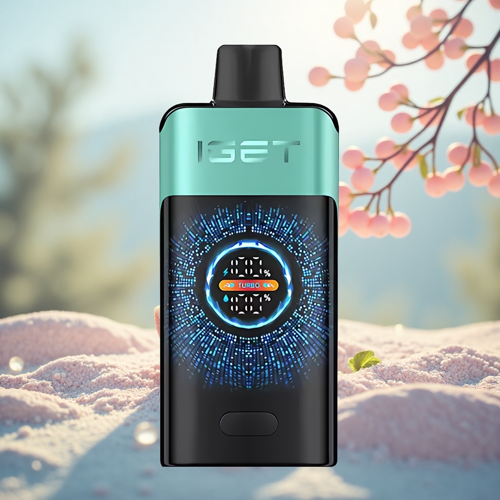 Mountain Spring Mint Ice IGET ONE 12000 Puffs dengan Skrin Warna Melengkung Besar