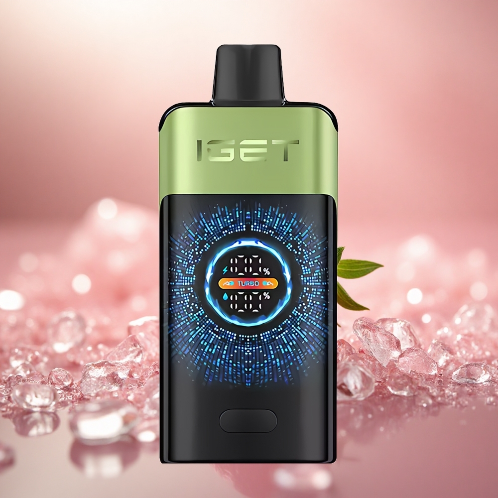 Strawberry Kiwi Ice IGET ONE 12000 Puffs Skrin Warna Besar Melengkung