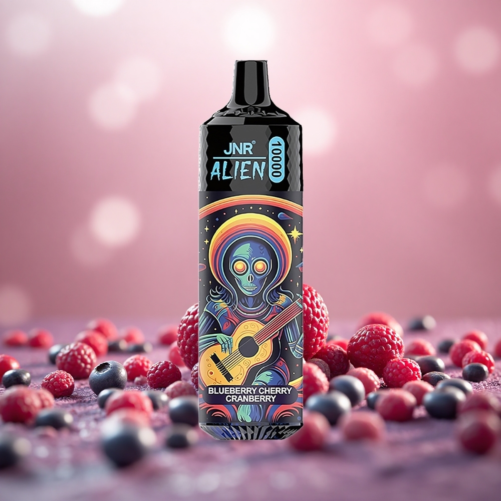 Biru Ceri Kranberi JNR Alien 10000 Puffs LED RGB
