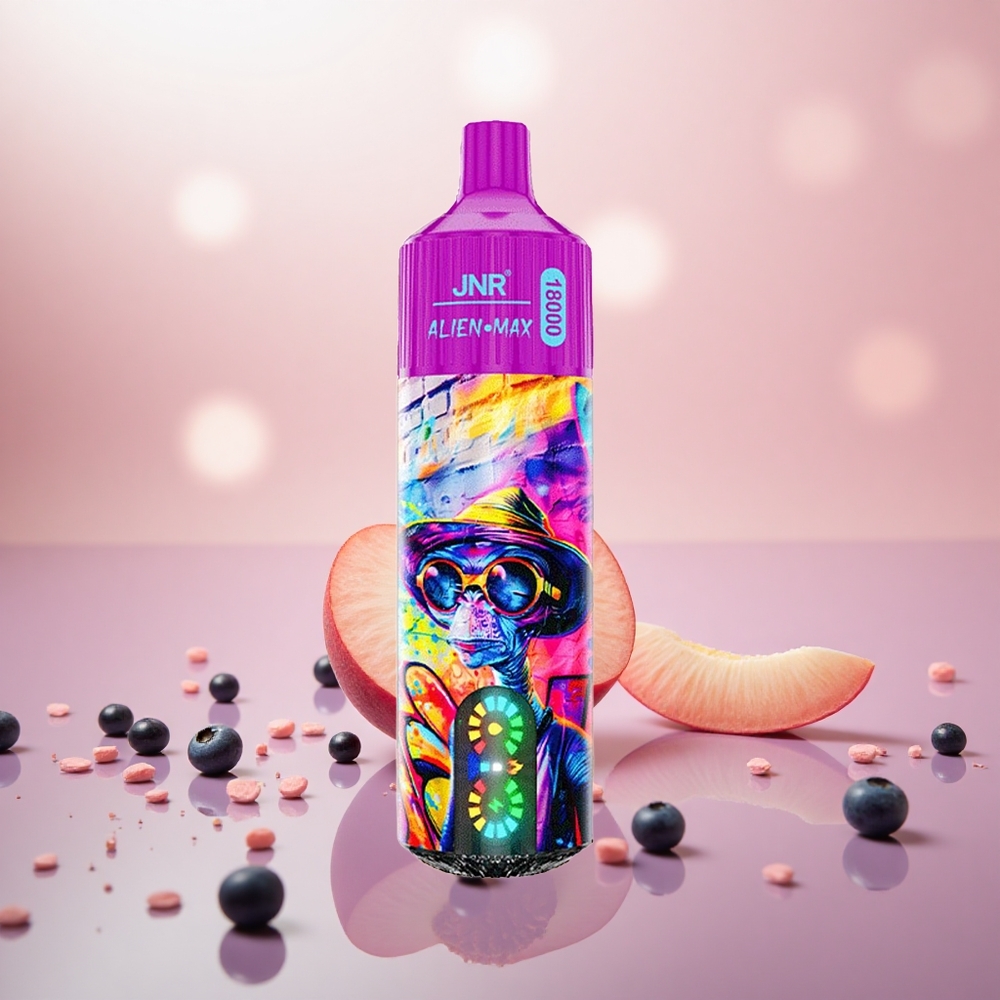 Picah Blueberi Gula-gula JNR Alien Max 18000 Puff Gegelung Dwi Mesh