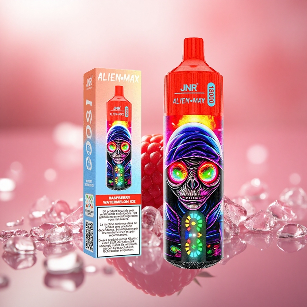 Raspberi Tembikai Ais JNR Alien Max 18000 Puffs Gegelung Dwi Mesh