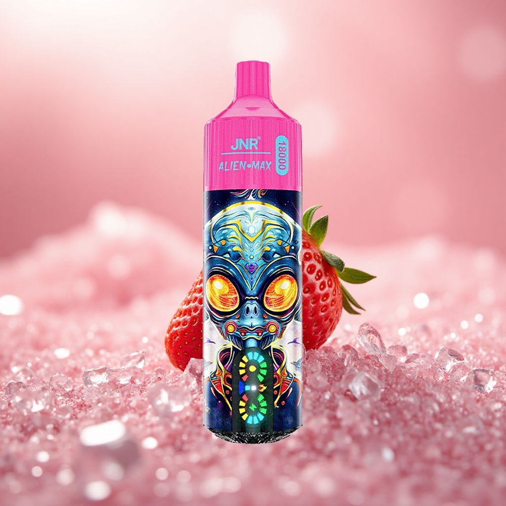 Strawberi Ais JNR Alien Max 18000 Puff Gegelung Dwi Mesh