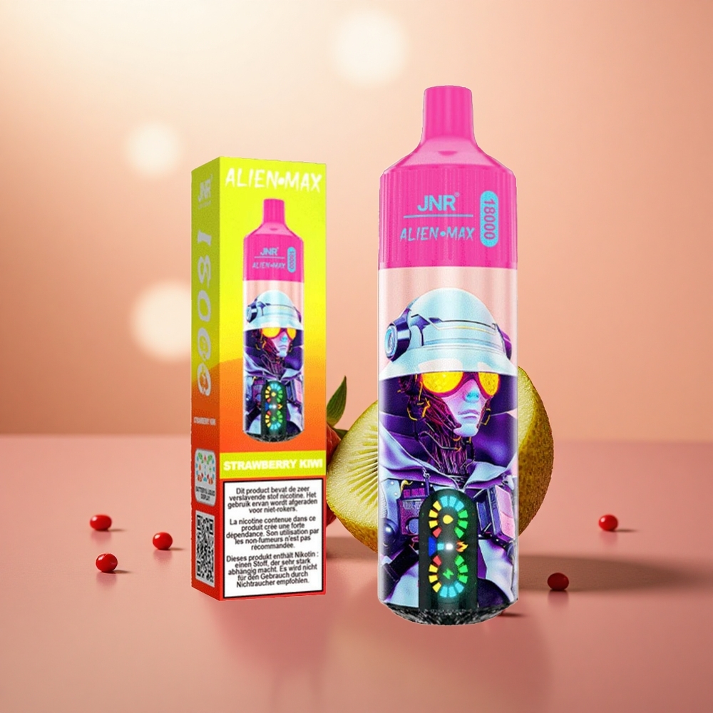 Strawberi Kiwi JNR Alien Max 18000 Puff Gegelung Dwi Mesh