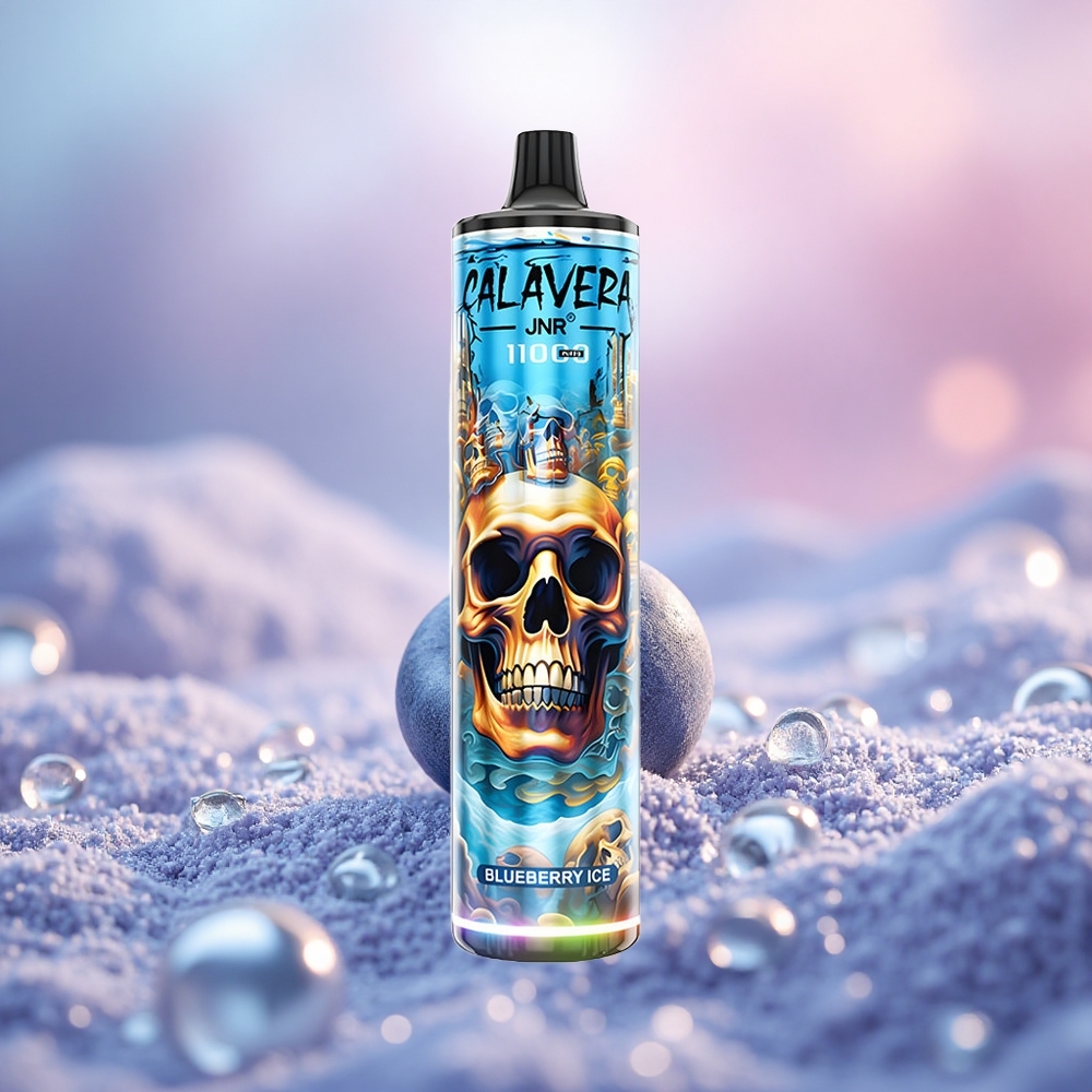 Biru Ais Blueberry JNR Calavera 11000 Puff 21ml E-Liquid Kapasiti