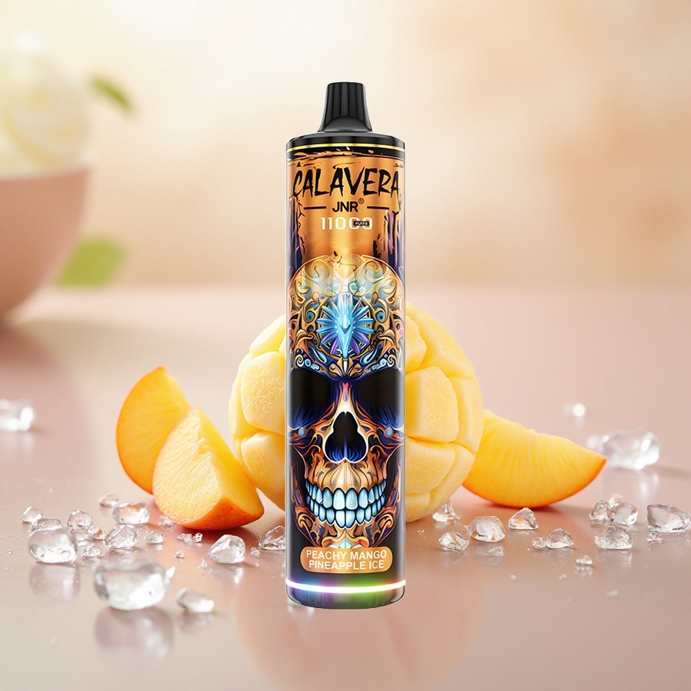 Pic Mangga Nenas Ais JNR Calavera 11000 Puffs 21ml E-Liquid Kapasiti 0% 2% 5% Nikotin