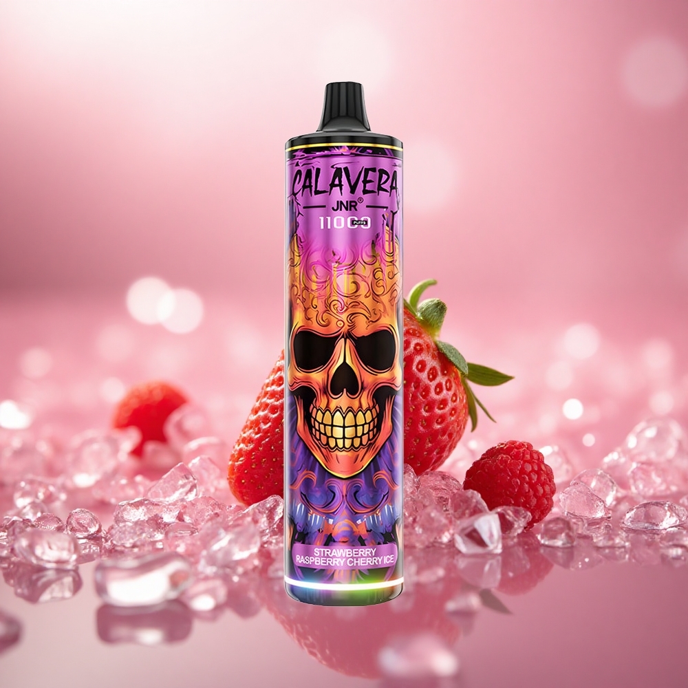 Strawberi Raspberry Ceri Ais JNR Calavera 11000 Puff 850mAh