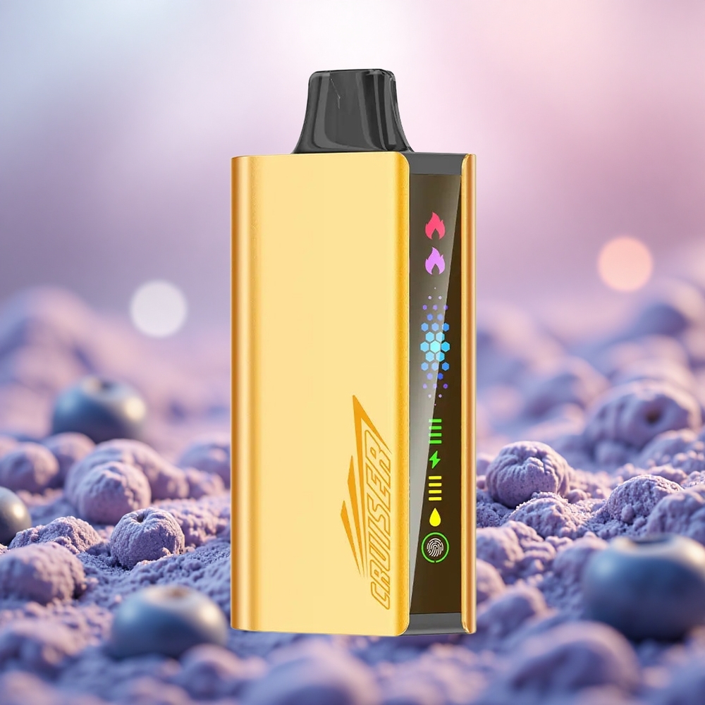 Bluberi Ledak JNR Cruiser 12000 Puff Paparan Animasi Tanpa Caj Vape Sekali Pakai