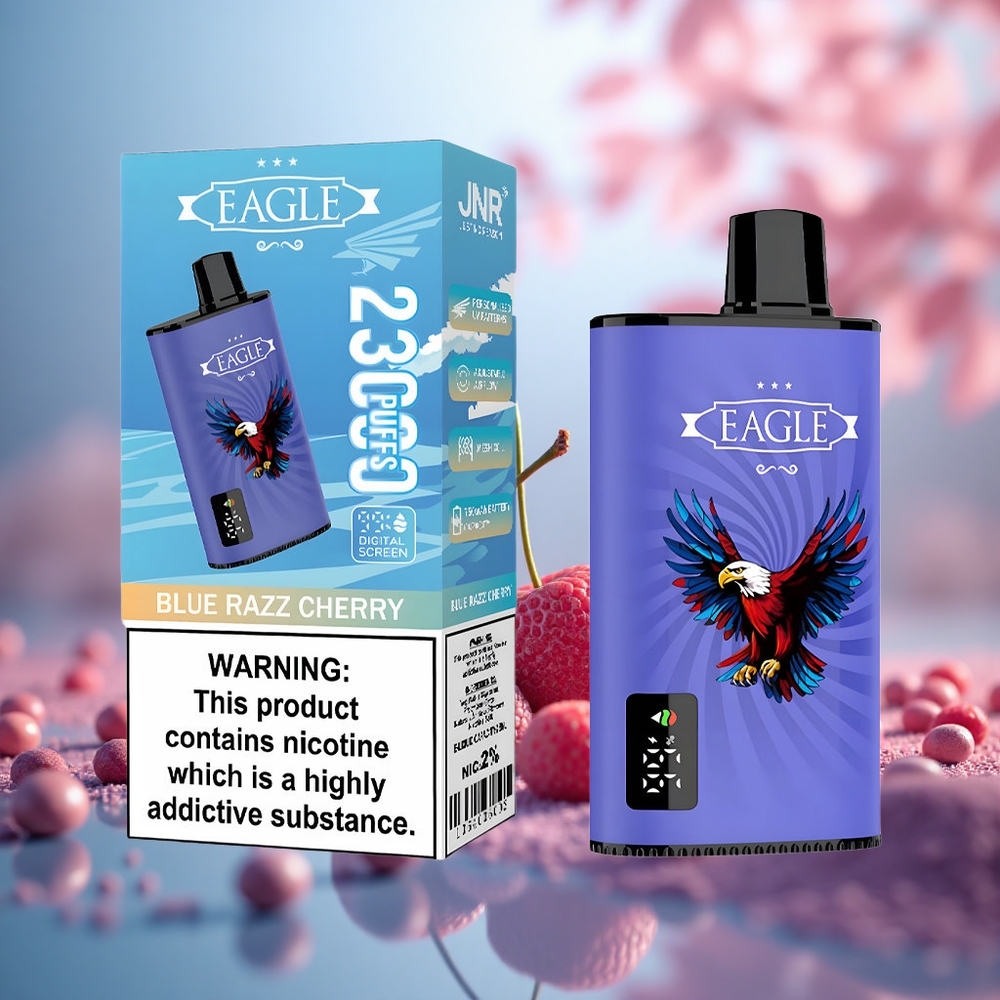 Blue Razz Cherry JNR EAGLE Smart 23000 Puffs Aliran Udara Boleh Laras Vape Sekali Pakai