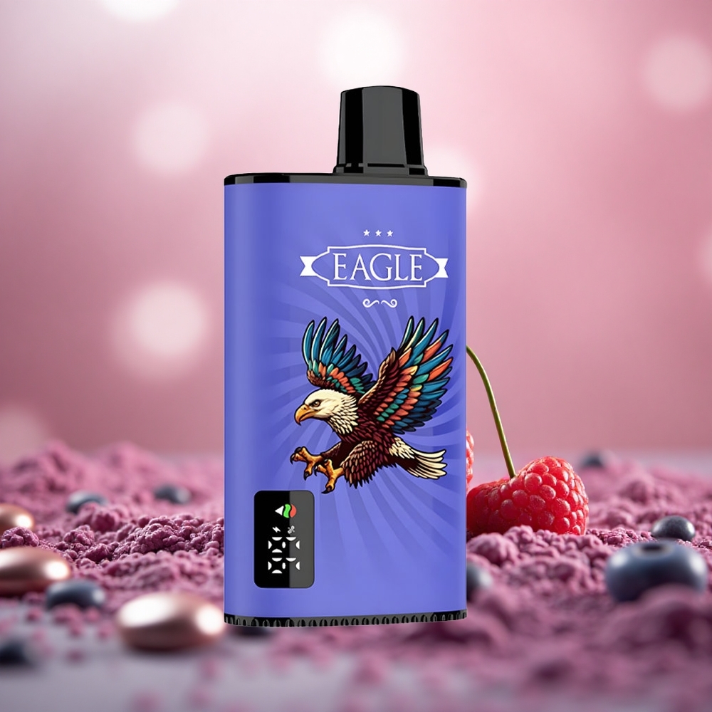 Blueberry Raspberry Cherry JNR EAGLE Smart 23000 Puffs Aliran Udara Boleh Laras